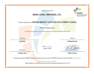 This Certifies that Shaw Legal Services Ltd. | Nationally Certified By the : Chicago Minority Supplier Development Council